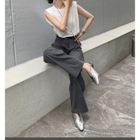 Vivian x Mako Wood Chunky Heel Silver Babouche – Size S (fits ~US 5–5.5) - Picture 8 of 11